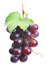 Wall Mural - Bunch of red grapes isolated