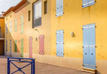 Wall Mural - Colorful houses in Pointe du Bouvet, Hyeres, South of France