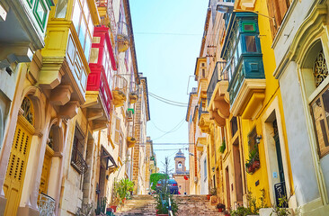 Sticker - The houses of Senglea, Malta