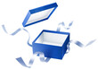 © phive2015 - Blue open gift box with ribbon