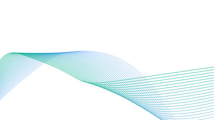 cyan blue green wavy tech lines abstract background illustration eps 