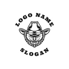 Owl Cowboy Graphic Logo Design