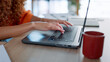 © Kirsten D/peopleimages.com - Corporate woman hands, laptop and typing email communication online. Young businesswoman, internet working 5g communication technology and program networking on work computer keyboard in office