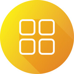 Poster - Main menu icon in flat design style. Application list signs illustration.