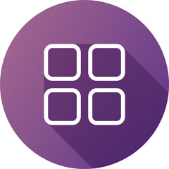 Poster - Main menu icon in flat design style. Application list signs illustration.