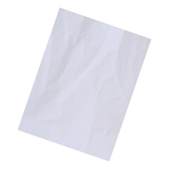 Fototapete - Ripped and folded blank paper sheet on transparent background. Wrinkled and Ripped paper. PNG image.