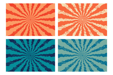 Poster - vintage styles art retro radial sunburst grunge texture background