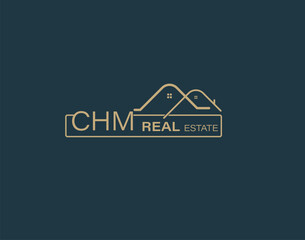 Wall Mural - CHM Real Estate and Consultants Logo Design Vectors images. Luxury Real Estate Logo Design