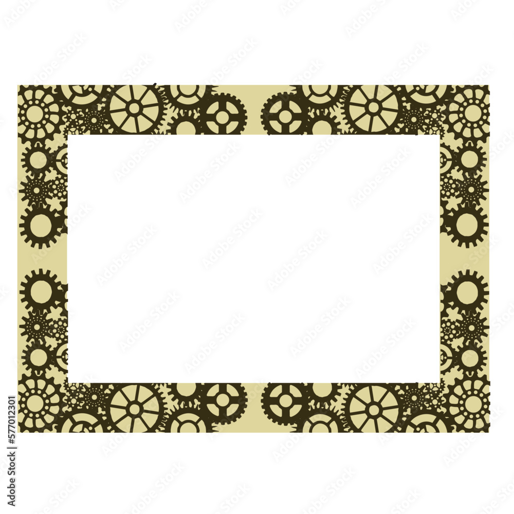 Steampunk frame engawe . Steampunk style. Template design for card ...
