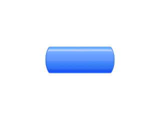 Poster - Rectangular long button with rounded and sharp borders 3d render illustration.