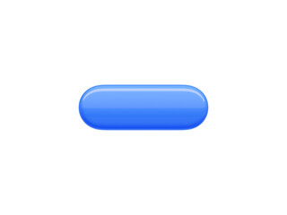 Poster - Rectangular long button with rounded and sharp borders 3d render illustration.
