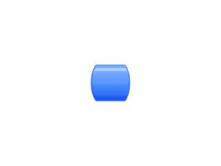 Poster - Rectangular long button with rounded and sharp borders 3d render illustration.