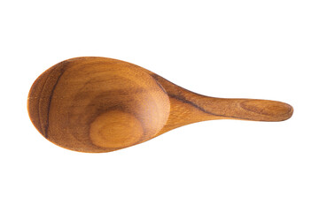 Wall Mural - Wooden Spoon isolated on a transparent background.