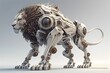 lion robot created using AI Generative Technology