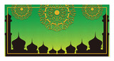 Fototapeta  - Islamic background, with beautiful mandala ornament. vector template for banners, greeting cards for Islamic holidays.