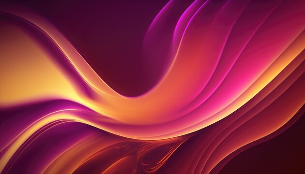 A purple and yellow abstract background with wavy lines and curves on it's sides abstract brush strokes an abstract painting generative art