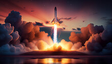 Falcon 9 Rocket By Company Space X Landing.