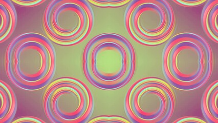 Poster - Infinite digital seamless loop animation pattern of multi colored impossible twisted shapes. Geometric abstract art background. Creative design. 3d rendering. 4K, Ultra HD resolution