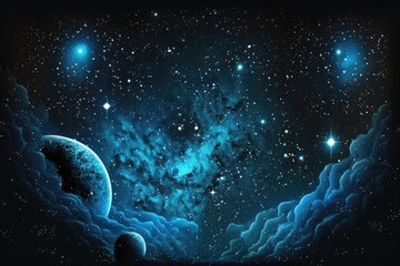 Wall Mural - the milky way and the stars as seen from outer space. generative ai