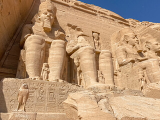 Wall Mural - Abu Simbel, a rock in Nubia, two ancient Egyptian temples, the time of Ramses II