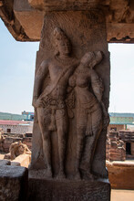 Carved Sculptures In The Temples Of Pattadakal In Karnataka