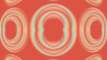 Poster - Digital seamless loop animation pattern of twisted shapes with iridescent stripes. Geometric background. Futuristic style. 3d rendering. HD resolution