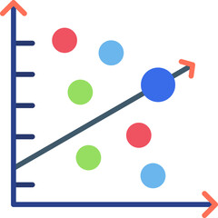 Sticker - Scatter Graph Icon