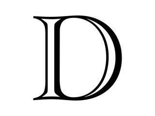 Poster - initial based clean and minimal logo. d letter creative fonts monogram icon symbol. universal elegant luxury alphabet vector