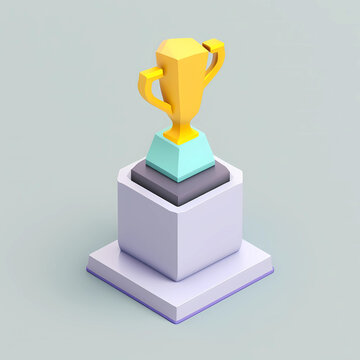 Sweet modern 3D cup in pastel colors