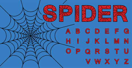 Spider web alphabet letters