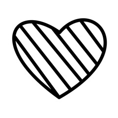 Poster - heart shape with stripe line