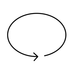 Poster - round shape with arrow