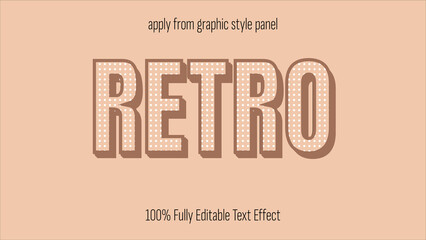 Wall Mural - Retro - fully editable premium text effect.