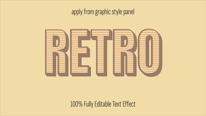 Aufkleber - Retro - fully editable premium text effect.
