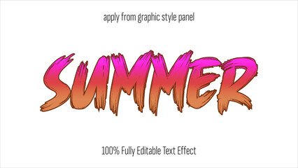 Poster - Hello Summer - fully editable premium text effect.