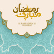 © creadib - Flat Ramadan Mubarak greeting cards with modern Arabic calligraphy