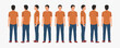 © Gunasekar Francis - Indian Young Man Wearing T-shirt and Jeans, Character Front, side, back view and explainer animation poses