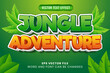 Jungle adventure style 3d editable text effect