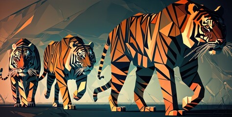 tiger in the night