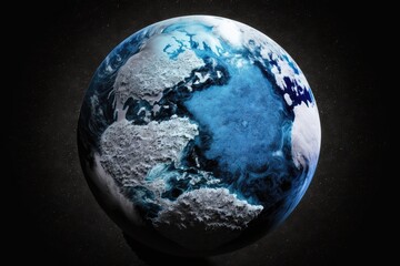 Poster - earth as a white sphere. generative ai