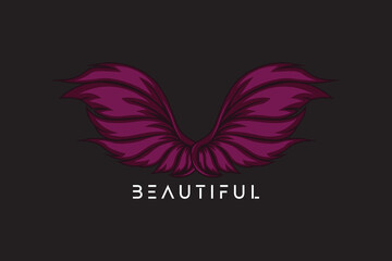 Wall Mural - streetwear graphic design beautiful wings