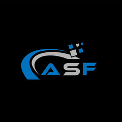 Fototapete - ASF letter logo design on black background. ASF creative initials letter logo concept. ASF letter design. ASF letter design on black background. ASF logo vector.
