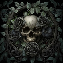 Gothic Skulls The Dark Beauty Of Death AI Generated
