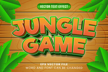 Jungle Game Style 3d Editable Text Effect