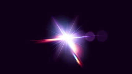 Wall Mural - bright ethereal star lens flare effect.