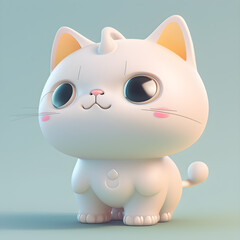 Wall Mural - Cute cat character design generative ai