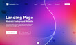 Gradient abstract wave background. Landing Page. Template for websites with bubble. Modern design. Digital track equalizer. Blue and pink shiny wave line. Curved wavy line smooth stripe. Vector style