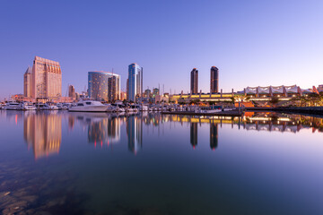 Fototapete - San Diego, California, USA downtown skyline at the Embarcadero