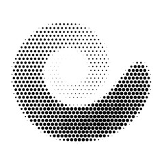 Aufkleber - Abstract dotted vector background. Halftone effect. Halftone dotted background circularly distributed. Circle dots isolated on the white backdrop for advertisement. Minimal geometric design template.