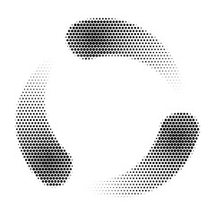 Aufkleber - Abstract dotted vector background. Halftone effect. Halftone dotted background circularly distributed. Circle dots isolated on the white backdrop for advertisement. Minimal geometric design template.
